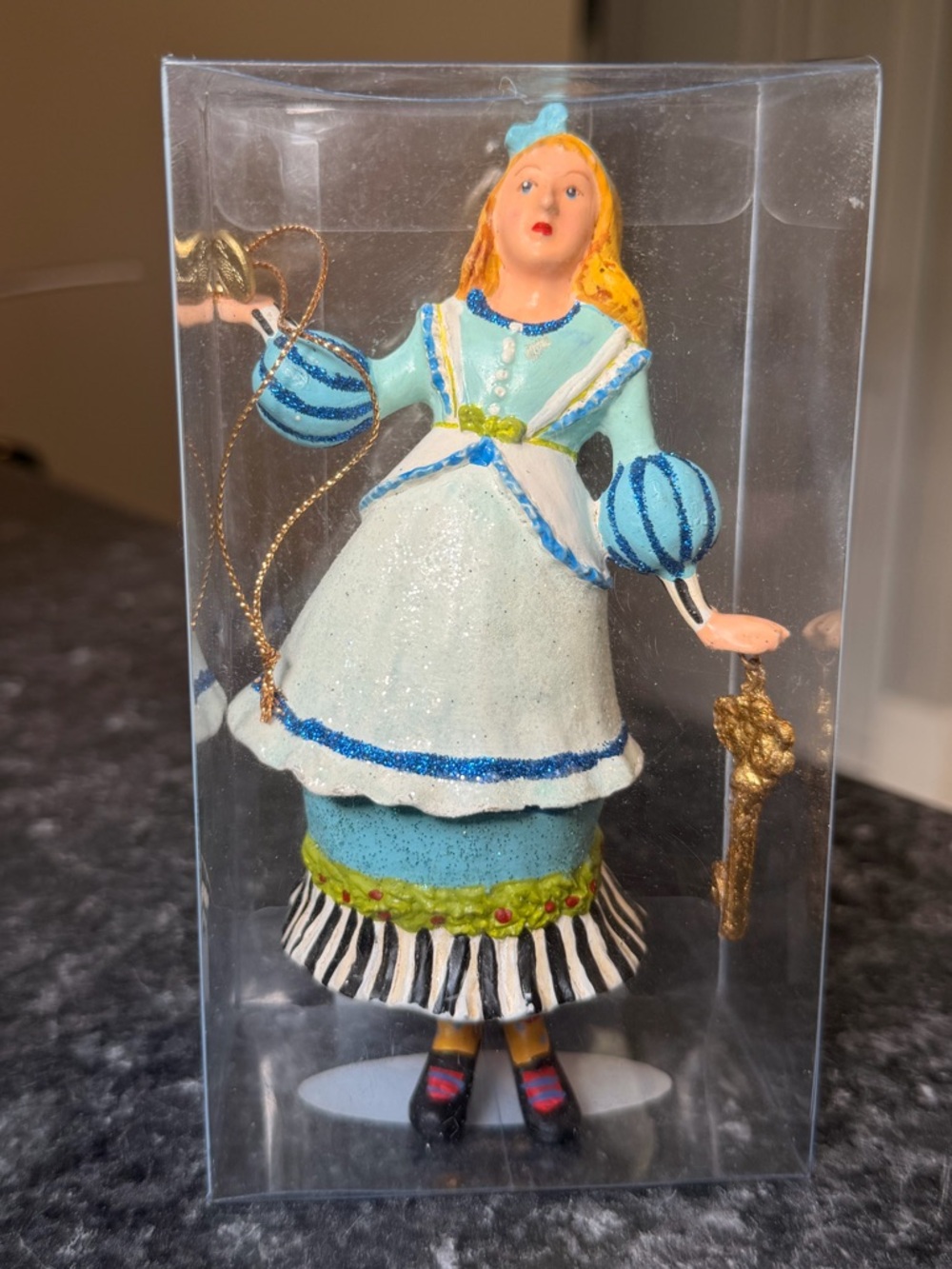 Mackenzie Childs Wonderland Alice Resin Ornament